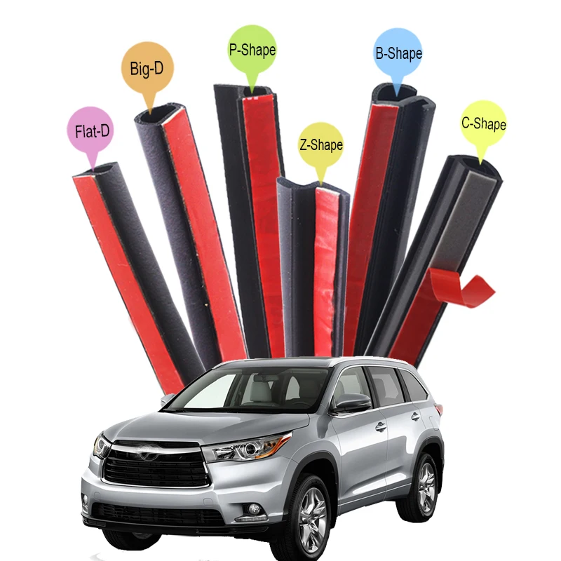 Car Hood Door Trunk Rubber Sealing Seal Strip Kit For Toyota RAV4 Highlander Land Cruiser Prado