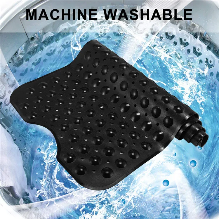 Amazon Hot Selling Non-Slip and Extra Large Machine Washable Bath Tub Shower Bathroom Mat with Suction Cups