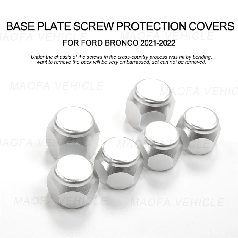 2021 2022 2023 Car accessories body parts Aluminum alloy base plate screw protection covers for Ford Bronco