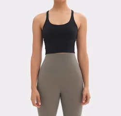 Wholesale Women Tank Top 2XL High Quality Padded Y-back Vest Sleeveless Compression Workout Crop Tops For Women