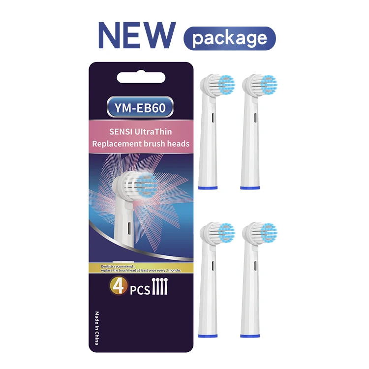 Большая китайская фабрика, оптовая продажа, Высококачественная зубная щетка Eb60 B для полости рта, чувствительная Сменная головка