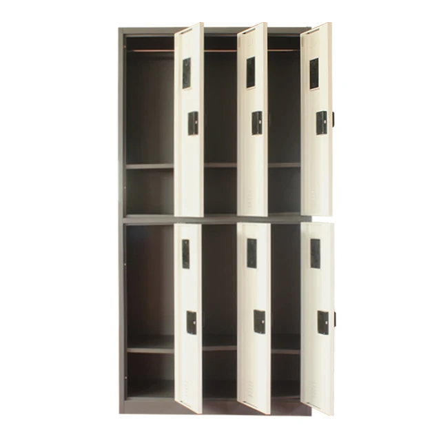 Dressing Room Six Compartment Clothing Storage Steel Security Code Gym Lockers