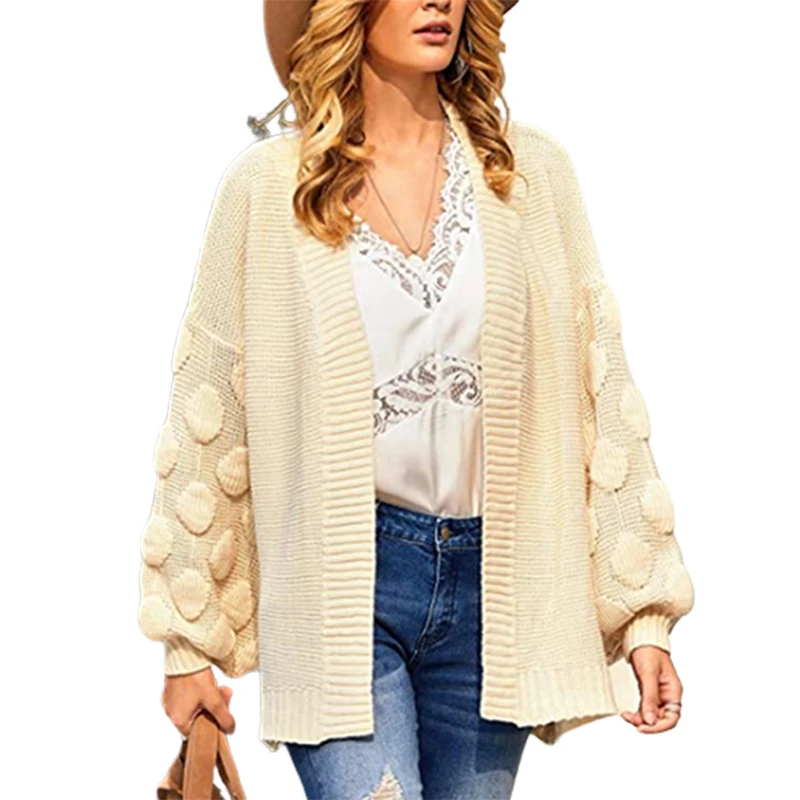 
2021 Custom winter&fall clothing Suit Style Cardigan Sweater long sleeve Coat with Pockets Plus size white cardigan sweater 