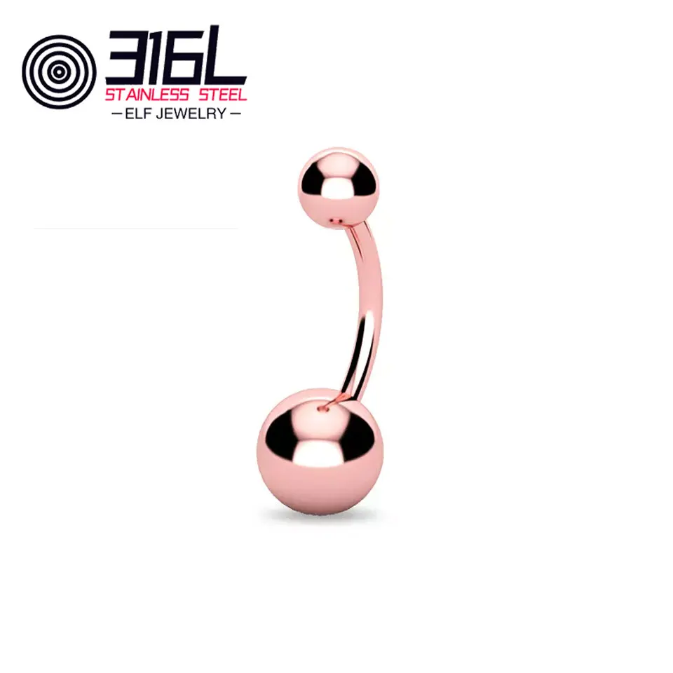Best Selling Belly Ring 316L Stainless Steel Internally Threaded Piercing Jewelry Girls With Piercings Navel Nutton Ring