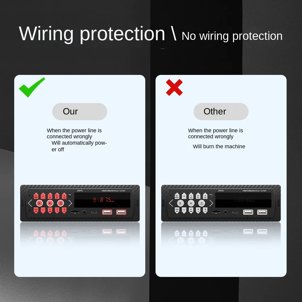 Cross-Border Universal Car MP3 Player with  Multi-Function U Disk Lossless Music Stereo FM Transmitter 1-Year Warranty