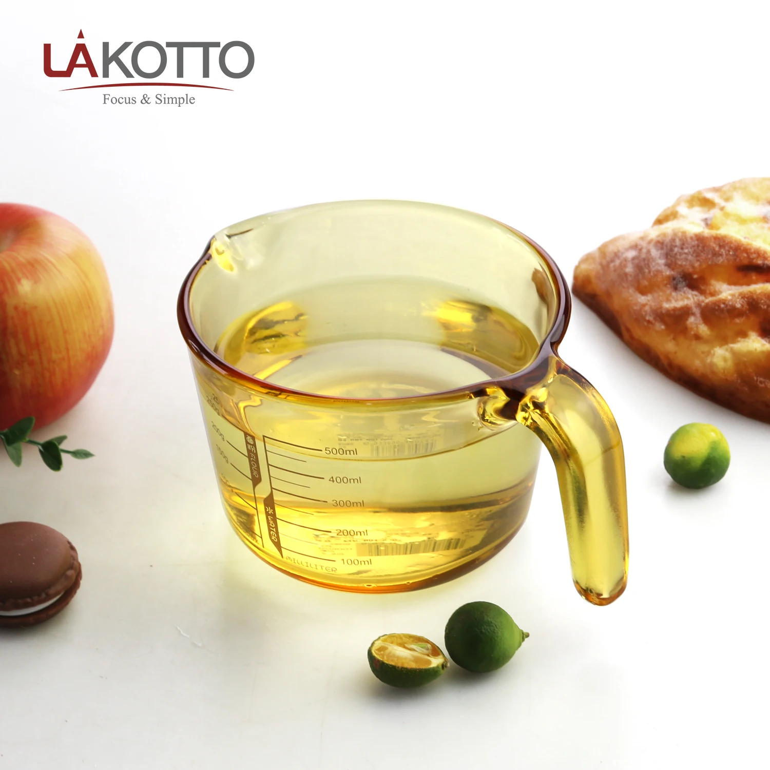 Пузырек из трубного низко боросиликатного стекла мерные чашки набор посуды для кухни посуда стеклянный измерительный кувшины измерения кружки с ручкой 500 мл