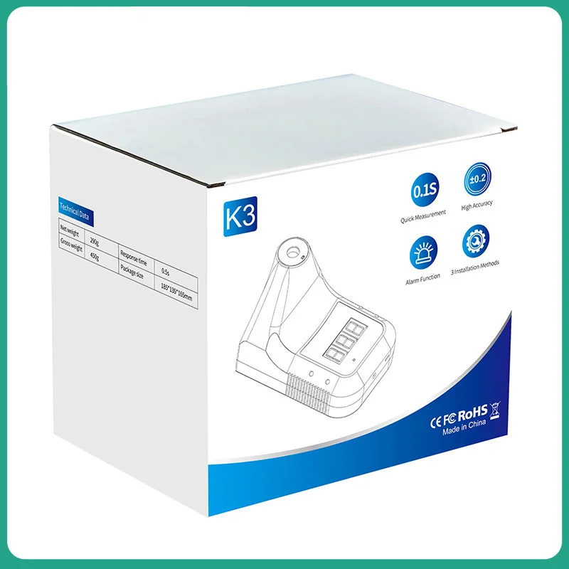 Upgrade k3 pro 12 languages temperature instruments handsfree k3pro thermometer