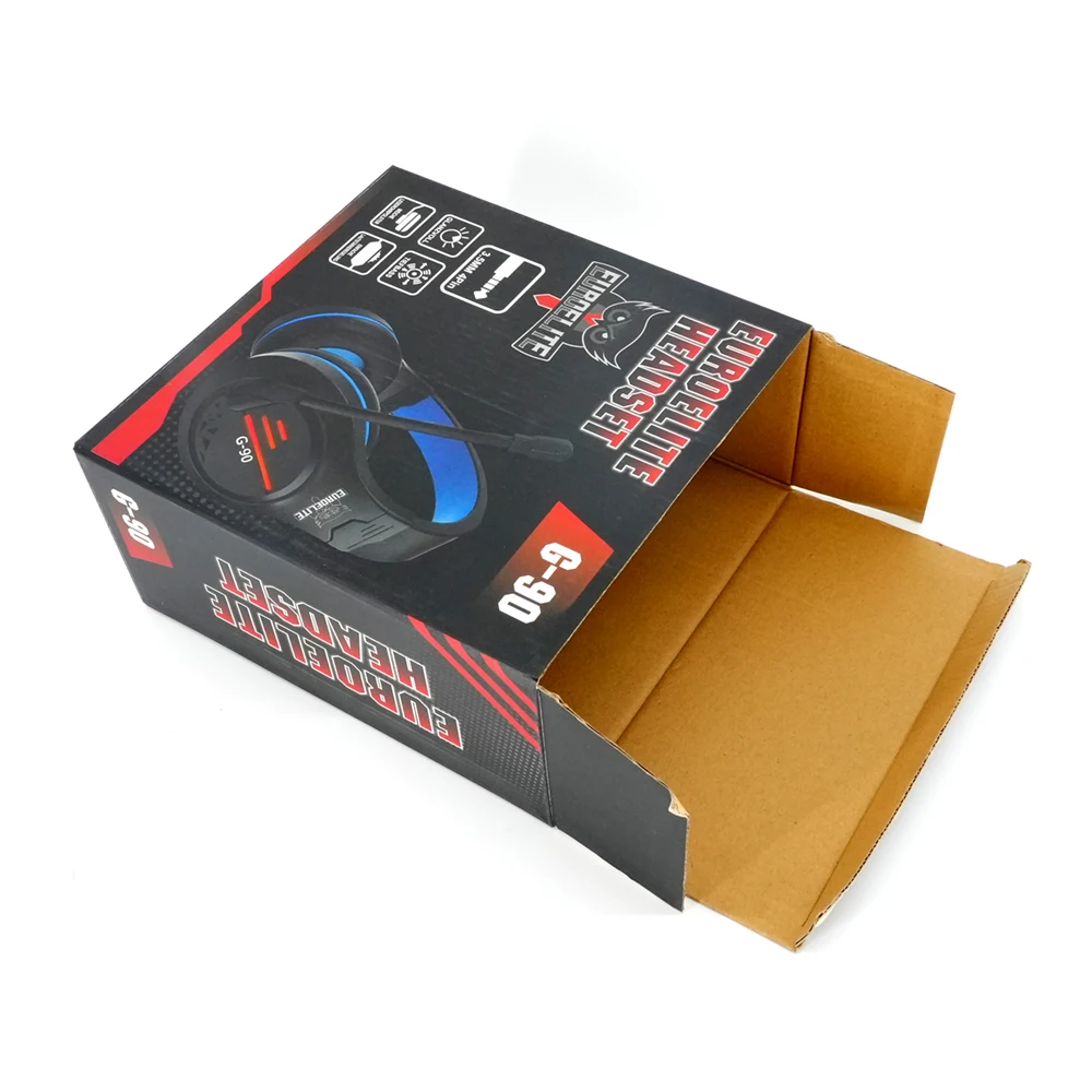 2024 Wholesale corrugated headphone packaging boxes, electronic product retail boxes with autolock bottom