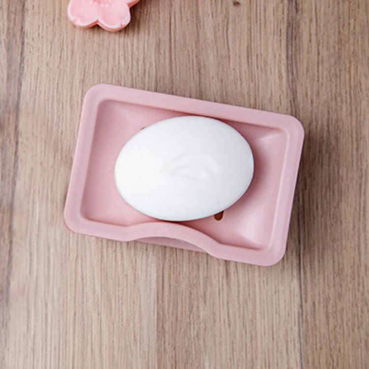 Factory Price Double-Deck Soap Dish Holder Eco-friendly Plastic Soap Holder with Cleaning Sponge