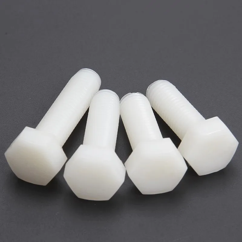 Din933 M6 M8 M10 M12 M16 screw Plastic Nylon Hex Head  Bolts