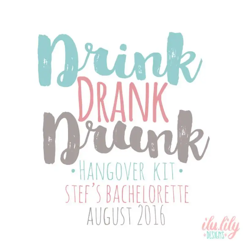 
Hangover Kit Bachelorette Party Hangover Kit- Heavy Weight Cotton Canvas Double Drawstring Mini Favor Bags 