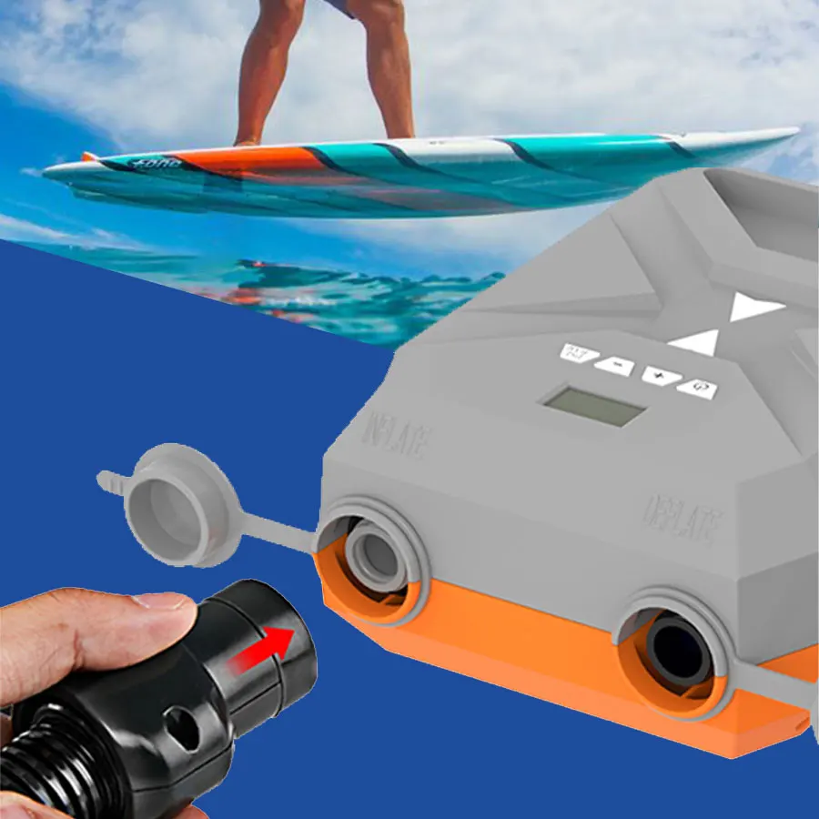 Quick inflation High Pressure Paddle Board Electric Pump Inflator with Nylon Telescopic Hose And Air Nozzle For SUP Pump