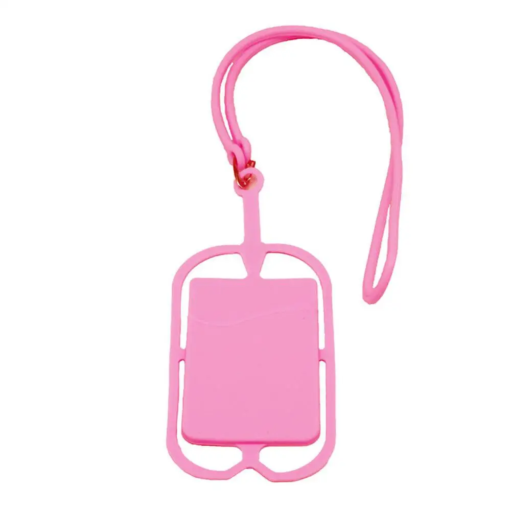 
China Manufacturer Cell Phone Lanyard Smartphone Holder with Card ID Slot Silicone Necklace Strap 