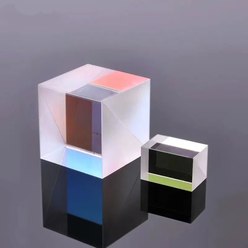 High quality K9 bk7 optical glass 30*30mm cube beam splitter prism