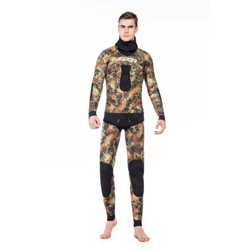 7Mm Men Best Prices Custom Logo Yellow Neoprene Spearfishing Suits Smoothskin Free Diving Scuba Camo Wetsuit