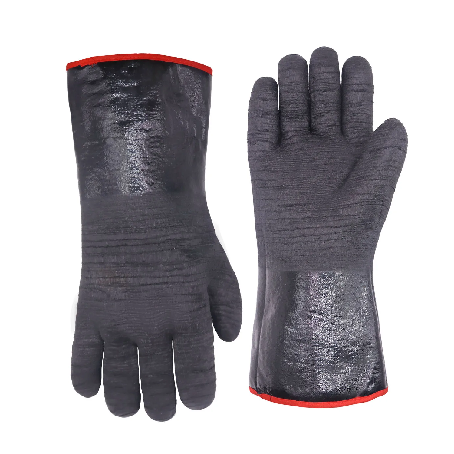 HANDLANDY 2021 hot sell black neoprene gloves  heat resistant gloves silicone bbq gloves