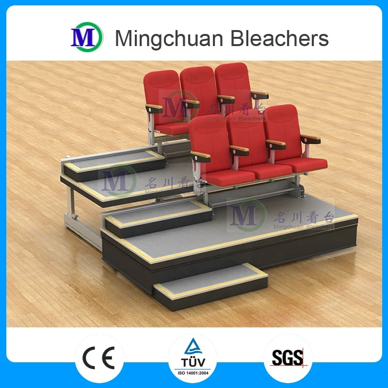 Ceremony folding chair telescopic bleachers electric retractable tribune portable grandstand