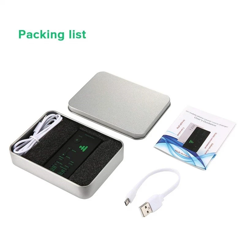 Mini Portable Sound Effects Machine Voice Changer  game live broadcast Device Audio Card Sound Changer card