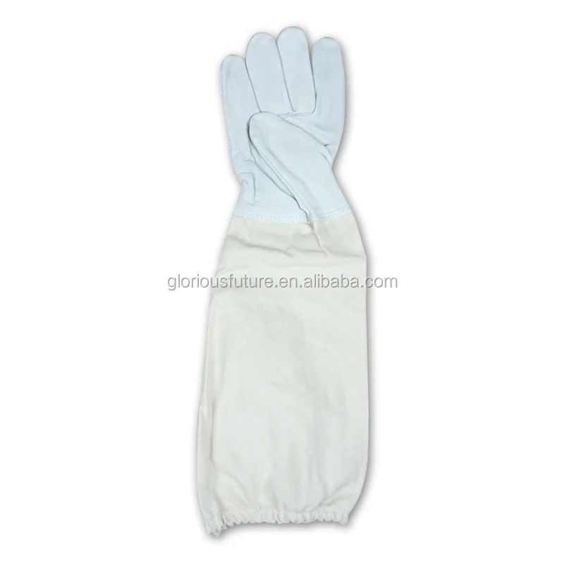 2022 Wholesale Breathable canvas sheepskin beekeeping gloves