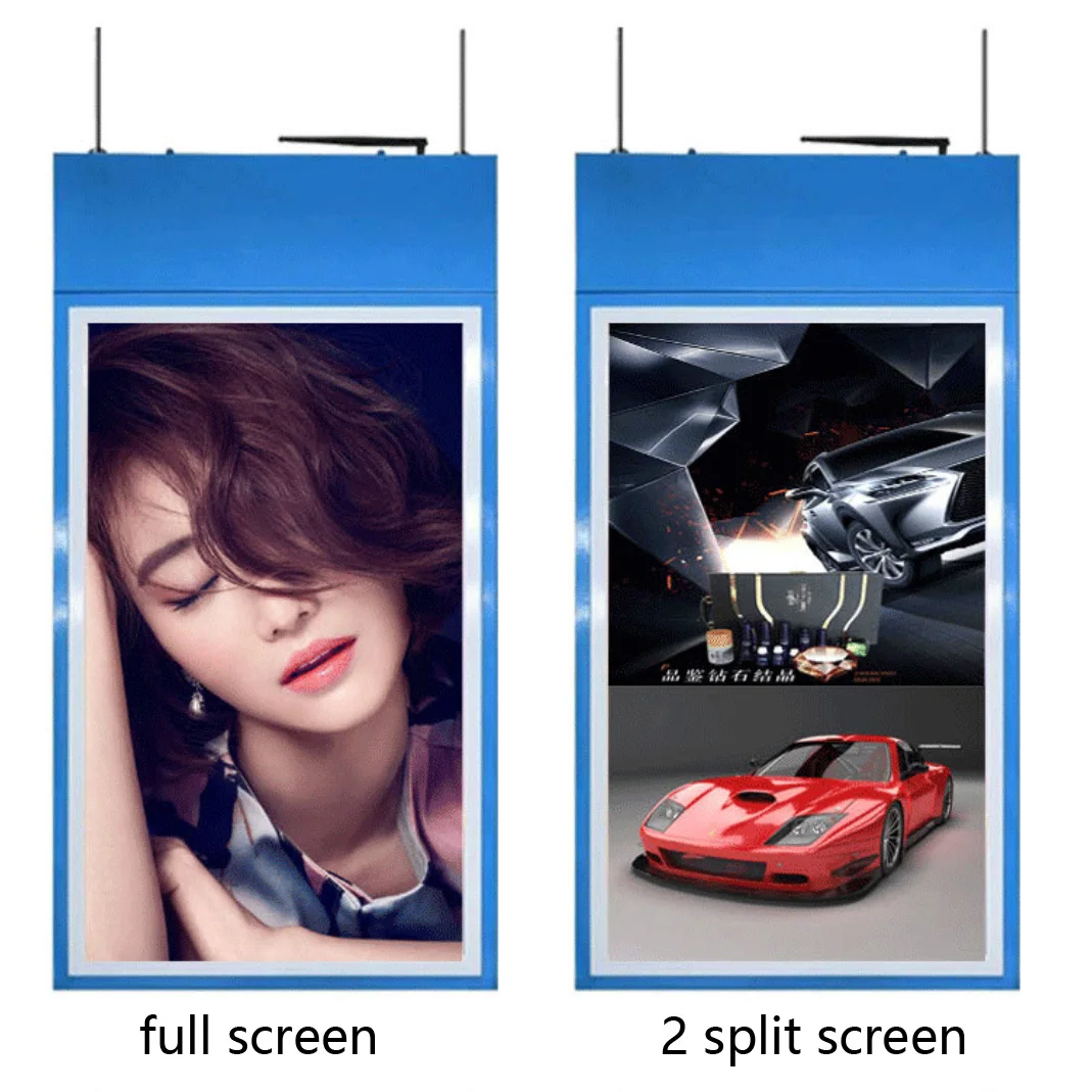 55 inch hanging advertising machine display LCD smart TV network Android hanging transparent advertising display