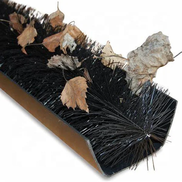 4M High Quality Gutter Downspout Leaf Collector Plastic Gutter Guard Brush Home Garden