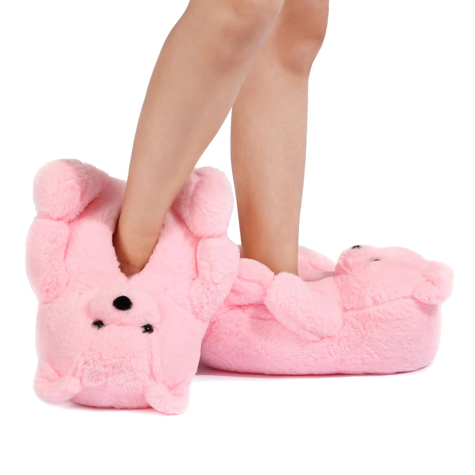 Teddy Bear Slippers for Women,Plush Animal Bears Slippers,Winter Warm Fluffy Slides For Girls Christmas Holiday Birthday Gifts