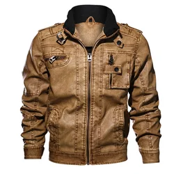 High Quality Stylish Custom Jacket Mens Outdoor Winter Mens Leather Jacket