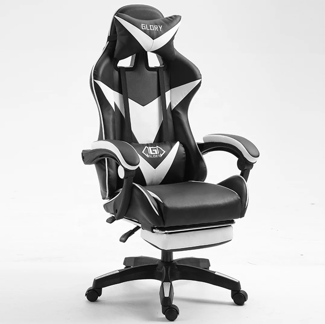 Premium Racing Gaming Chair With Swivel Cushion 360 Degree Rotating Comfort Car Seat Height Adjustable Reclining Office Chair