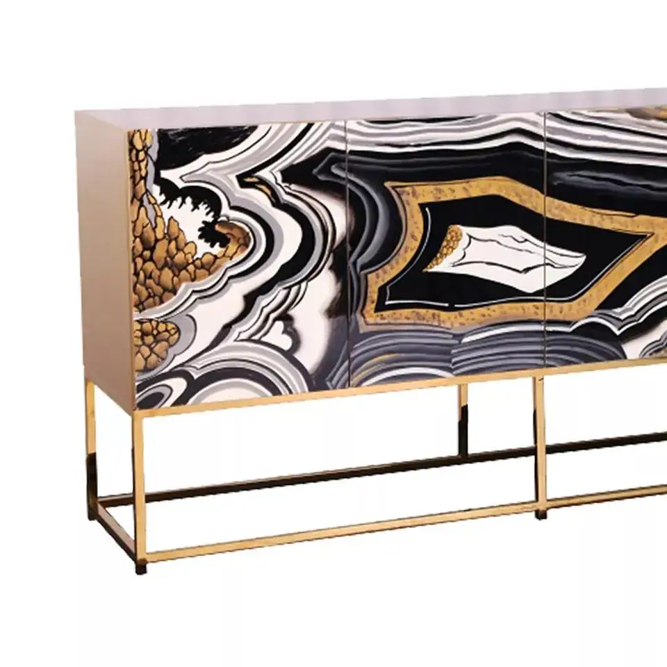 Оптовая продажа, элегантный деревянный стол с ящиками, роскошная современная мебель для прихожей