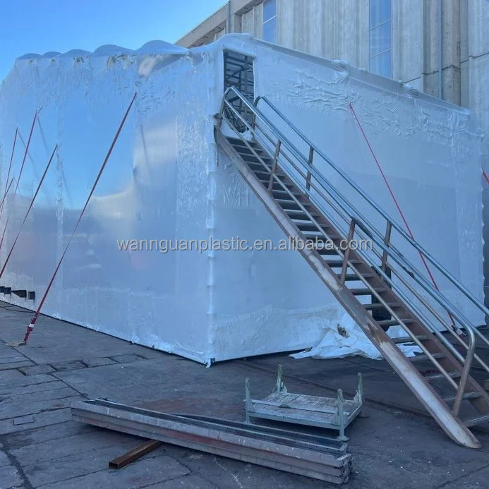 White Clear Blue Custom Size PE Heat Shrink Film Rolls for Marine Construction Equipment VCI Shrink Wrap Film