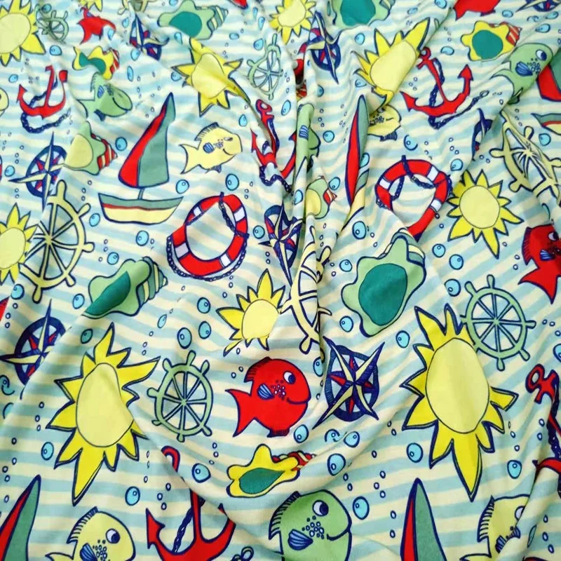 
China Manufacturer Wholesale Printed 95% Modal 5% Lycra Knit Fabric Soft Textile For Clothing 