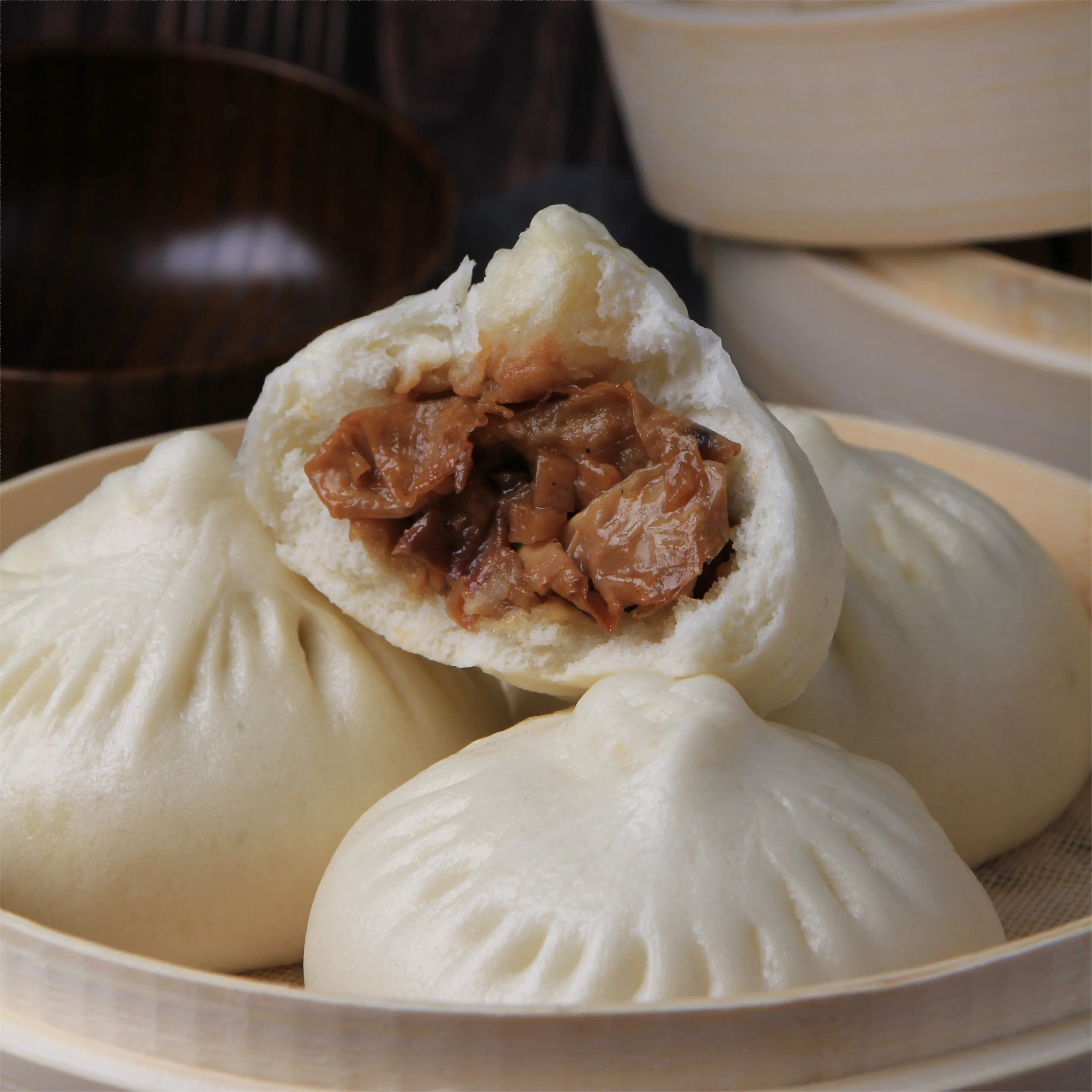 HACCP Certified Dried Tofu Skin Bun Bean Curd Baozi Steamed Buns Stuffed with Tofu Skin