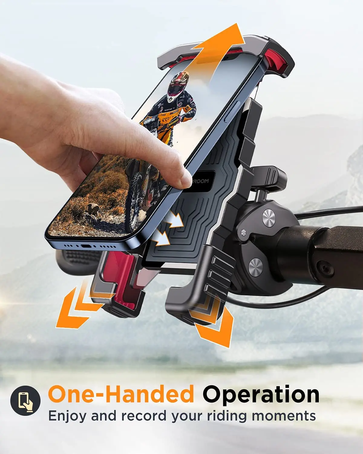 360 Rotating Smart Cellphone Silicone Bicycle Car Holder Mounting Stand Motor Bike Cell Phone Holder for Motorcycle Motorbikes