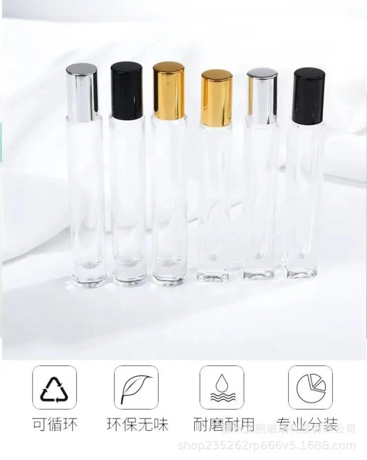 Wholesale Empty Perfume Atomizer 30 ml 50 ml 100 ml Clear Black Square Spray Glass Perfume Bottle with Sprayer