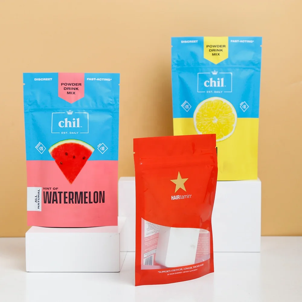 Hot stamp gravure printed aseptic filling bags food grade aluminum foil retort mango juice in aseptic bags CR stand up pouches