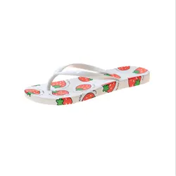 Fruit flip-flops female outer wear fashion non-slip clip feet student girl heart strawberry net celebrity student beach sandals