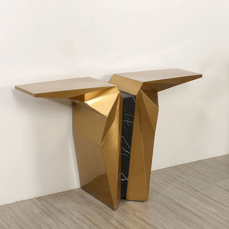 Light luxury modern marble living room decoration cabinet wall console table