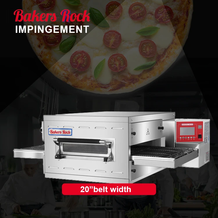 commercial automatic conveyor pizza making machine 20 inch easy operate maintainace equipment for restaurant pizza tunnel oven