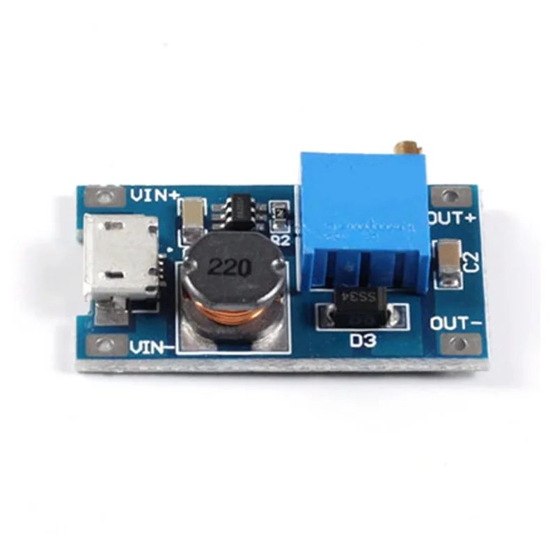 r Micro USB DC Step Up Boost Converter Module 28V 2A MT 3608 MT3608 Module