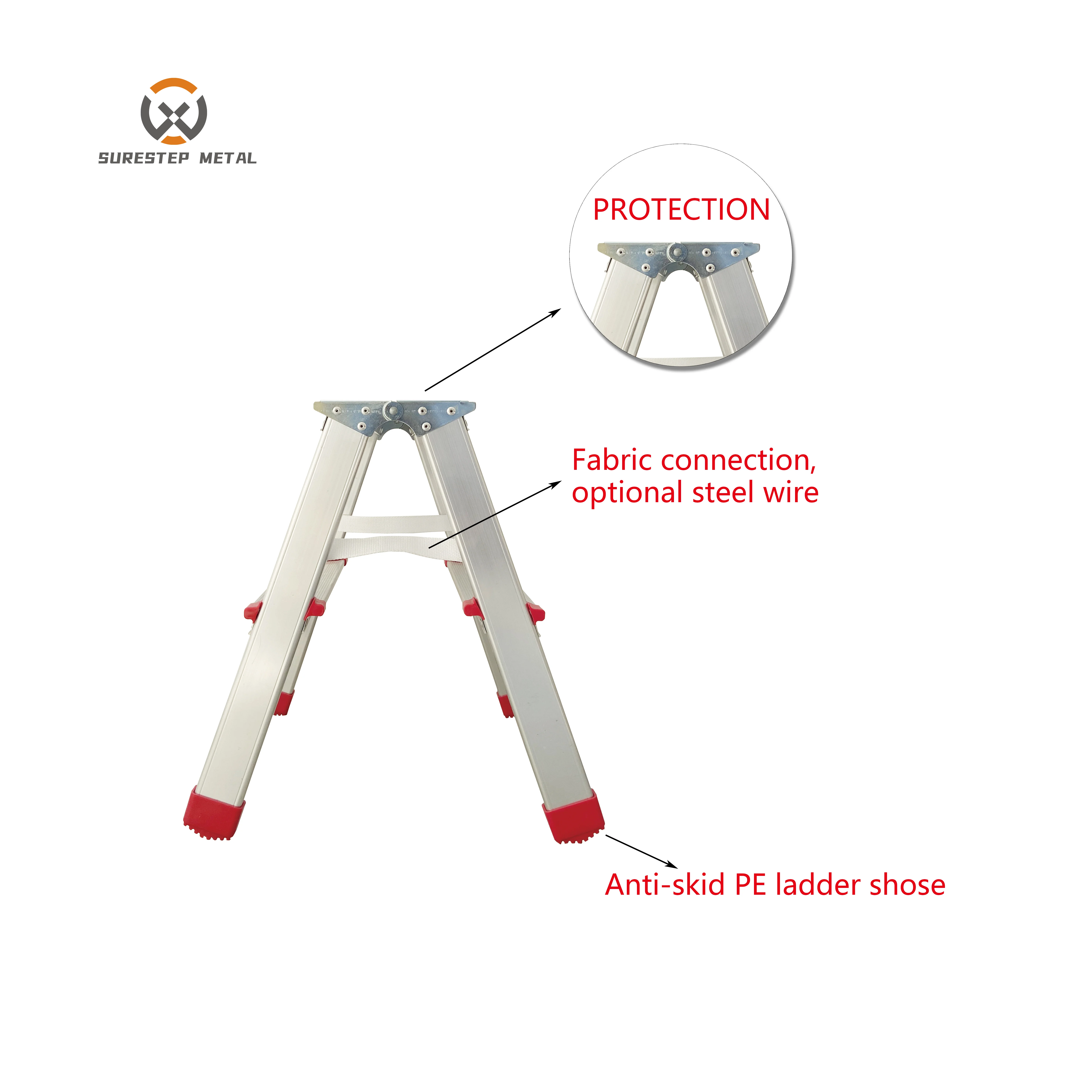 Portable Aluminum  Step Tool Ladder Factory Direct Supply Ladder Steps