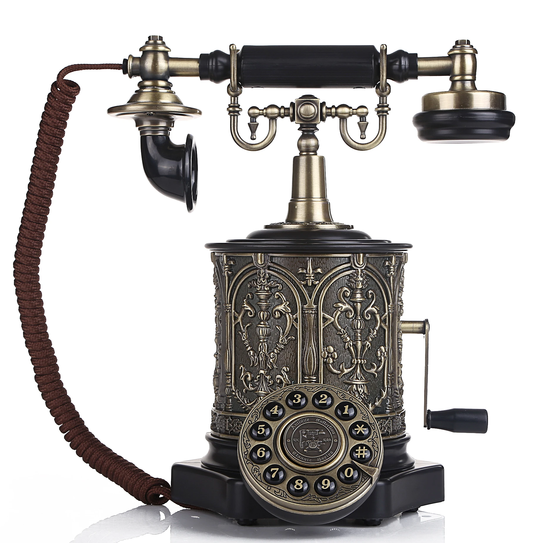 Antique Telephone Unique Push Button Phone Rugged Corded Office Retro Telephone Corded Telephone