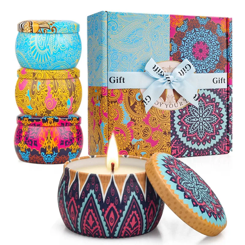 Customised Luxury Private Label Spiritual Organic Soy Wax for Making Scented Candles with Gift Box Metal Customized Logo 50 Pcs