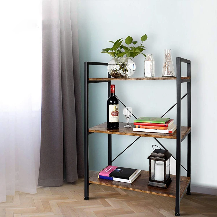 
Modern Furniture Office Bookcase wisda Vintage industrial Wood Metal Bookshelf Storage Rack Bookshelves Bookcases storage 