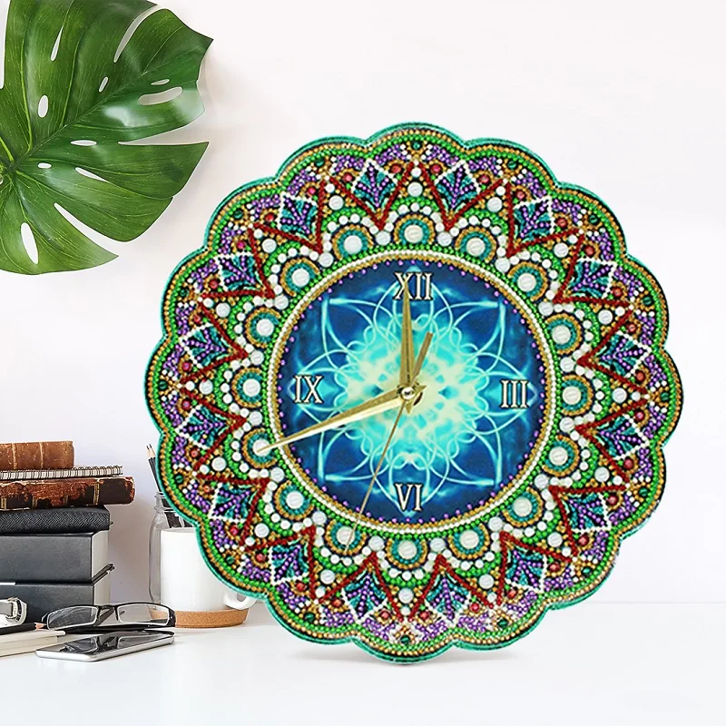 Креативные бесшумные 5D алмазные часы ручной работы