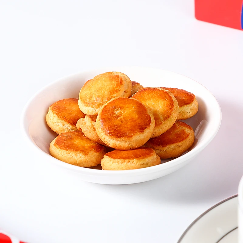 Customized Crispy Crackers Matcha Green Tea Flavor Cheese Cookies Afternoon Snack 5kg