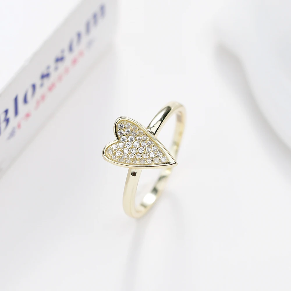 Ювелирные изделия из стерлингового серебра 925 ювелирные с золотым покрытием регулируемые циркониевые кольца для женщин