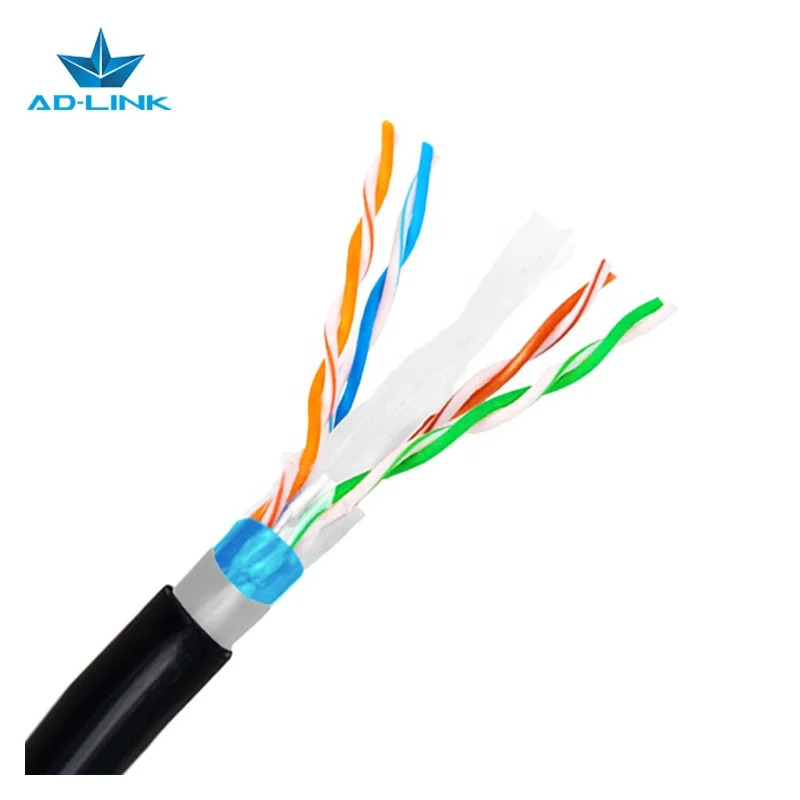 Single Shielding Ftp Cat6a Cat6 Network Cable Outdoor 23awg 305m 1000ft Lan Cable Rj45 Communication Cables