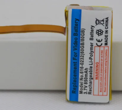 
OEM 3.7V 850mAh thick battery for iPod Classic 5 6 7 th video 80GB 120gb 160gb 