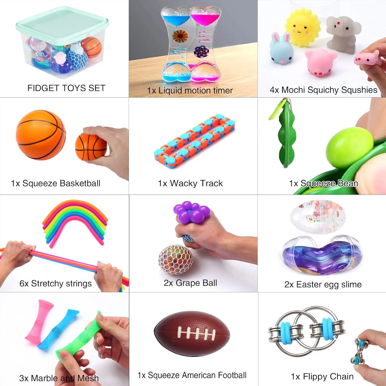 24 Pack Sensory Fidget Toys Set Autistic Kids ADHD Stuffers Gifts for Kids Party Favors Autism Autistic Children