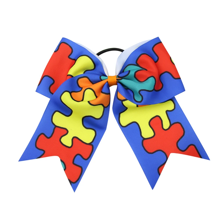 Fashion Wholesale High Quality Solid Color Kids Cheer Bow Hair Accessories With Rhinestone Hair Bow